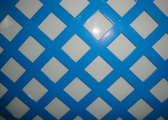 ใบขาวสี่เหลี่ยม perforated mesh พร้อมเคลือบ PVC