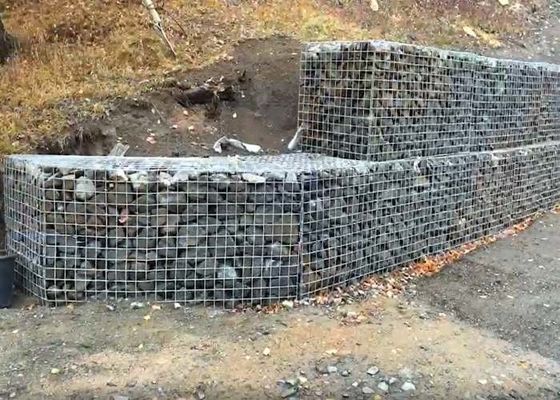 ISO45001 Zn-5 Al แผ่นตาข่ายลวดเชื่อมสังกะสีสำหรับกำแพงกันดิน Gabion