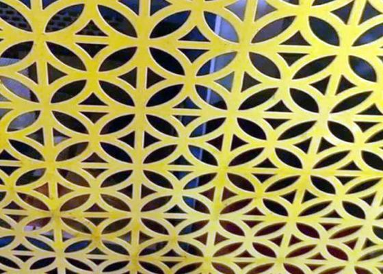 พื้นที่เปิดสูง ช่องเจาะเหล็ก Mesh Sheets PVC ผิวเคลือบตกแต่ง ขนาดหลุม 0.1mm